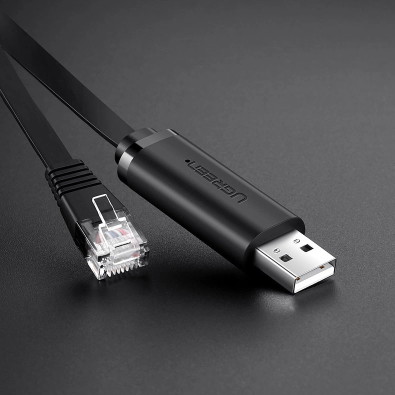 Ugreen console cable USB - Ethernet RJ45 1.5m black (CM204)eng