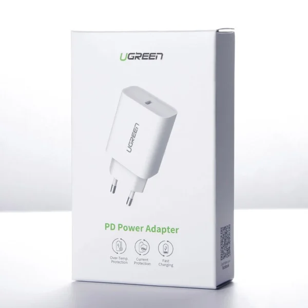 Ugreen USB charger Power Delivery 3.0 Quick Charge 4.0+ 20W 3A white (60450)eng
