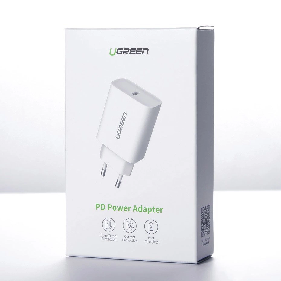 Ugreen USB charger Power Delivery 3.0 Quick Charge 4.0+ 20W 3A white (60450)eng
