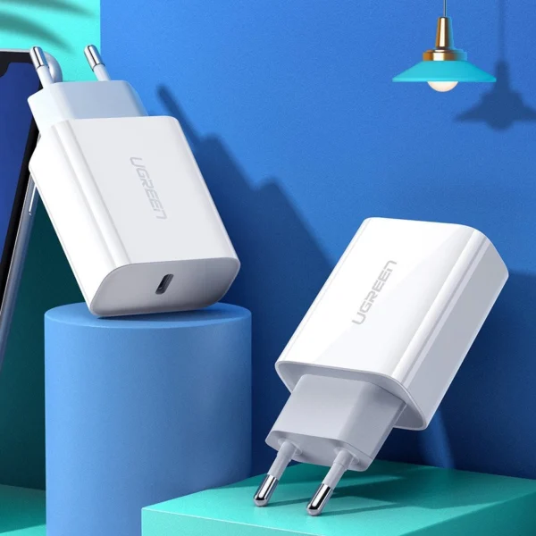 Ugreen USB charger Power Delivery 3.0 Quick Charge 4.0+ 20W 3A white (60450)eng