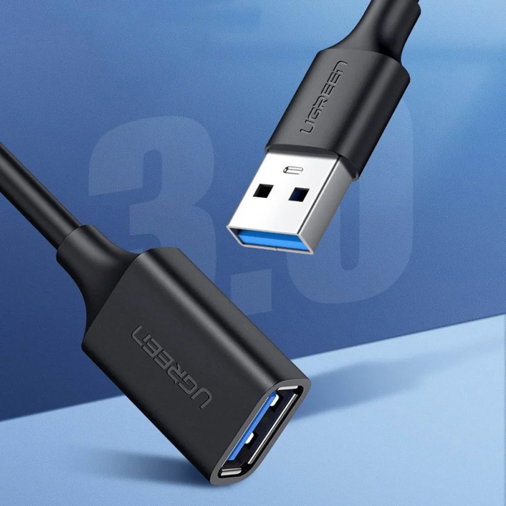 Ugreen USB-A (male) - USB-A (female) adapter extension cable USB 3.0 5Gb/s 0.5m black (US129)eng