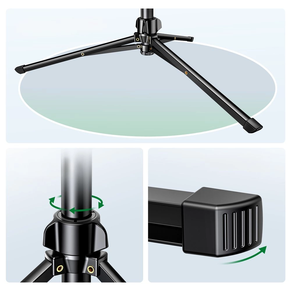 Ugreen LP680 selfie stick with stand and Bluetooth remote control 1.8m - blackeng