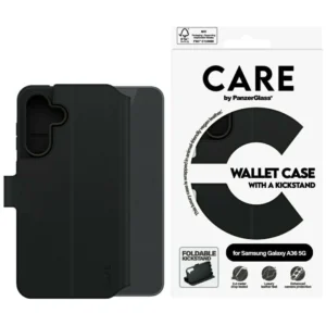 CARE by PanzerGlass Feature Wallet Kickstand Case for Samsung Galaxy A36 5G - Blackeng
