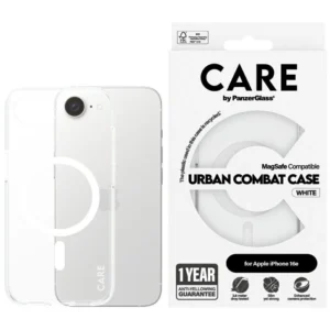 CARE by PanzerGlass Flagship Urban Combat White MagSafe iPhone 16e Case - Cleareng