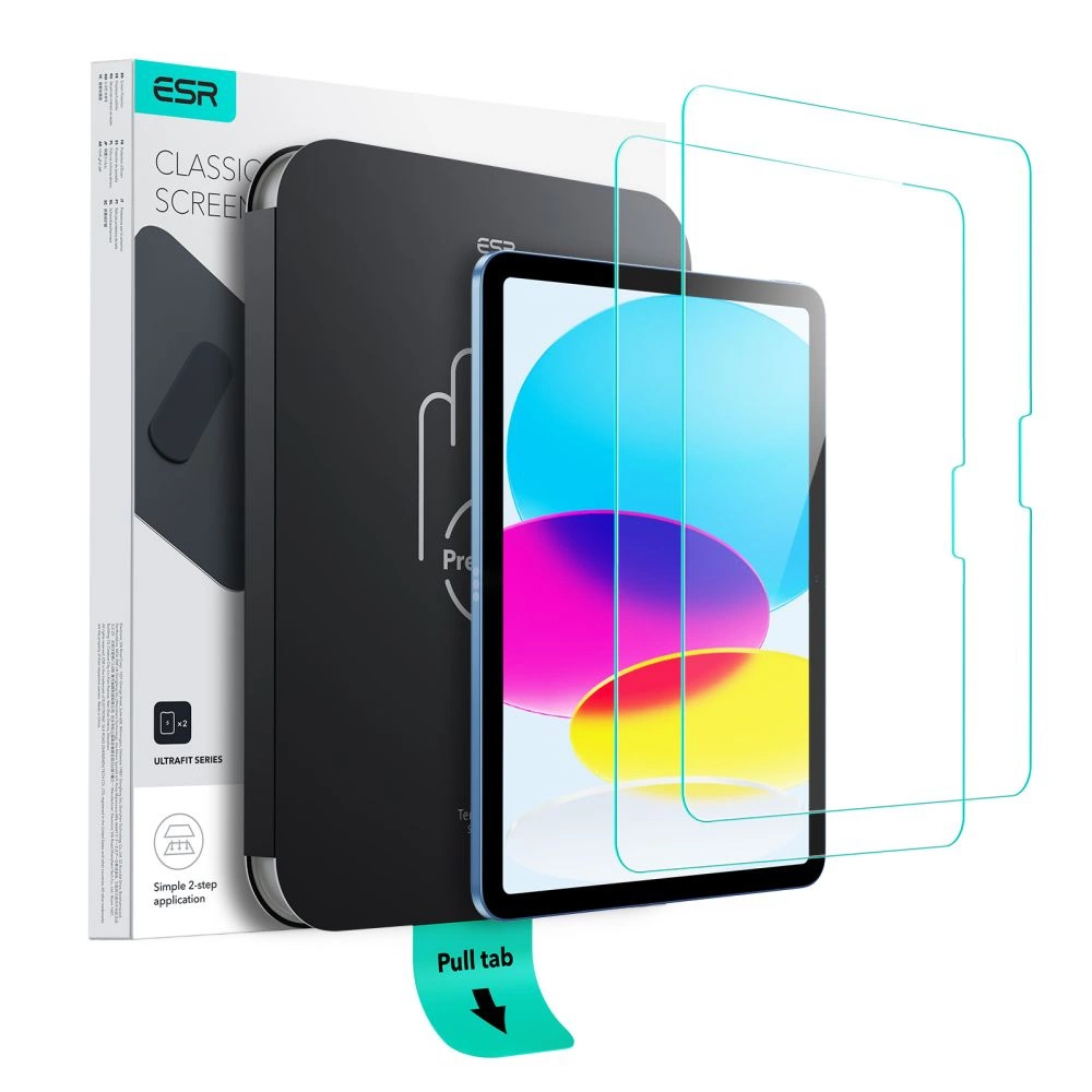 ESR UltraFit Tempered Glass 2-pack for iPad 10.9" 2022 (10th gen.) / 11" 2025 (11th gen.)eng