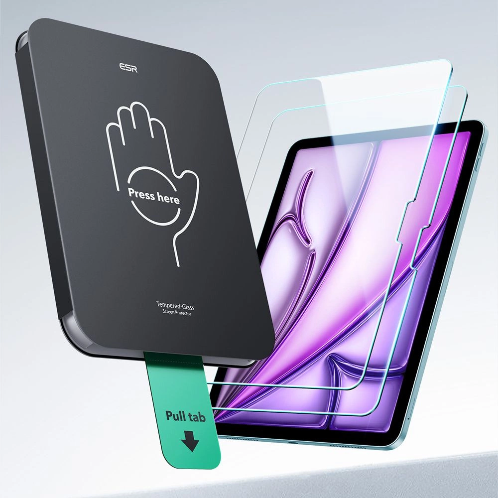 ESR UltraFit Tempered Glass 2-pack for iPad Air 11" 6 / 7 (2024 / 2025)eng