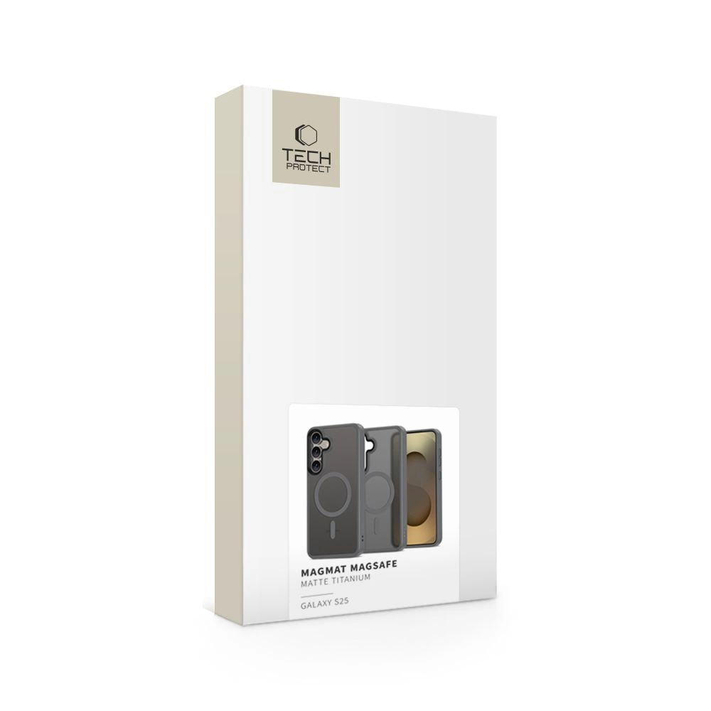 Tech-Protect MagMat MagSafe Case for Samsung Galaxy S25 - Clear Grayeng