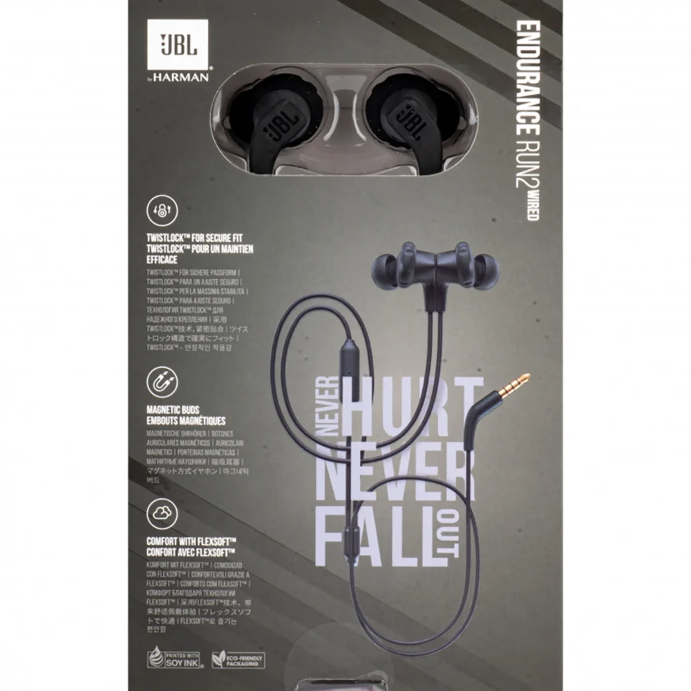 JBL Endurance Run 2 Waterproof Wired Headphones - Blackeng