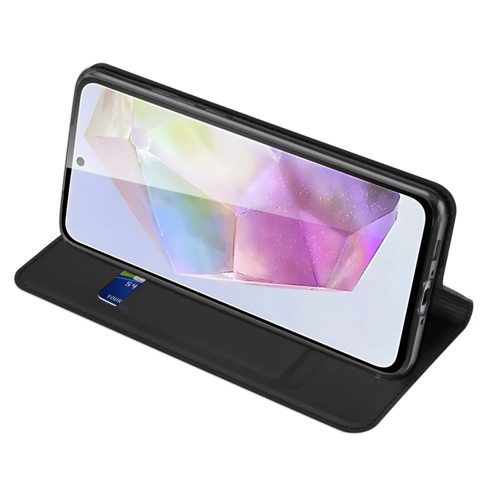 Dux Ducis Skin Pro Case for Samsung Galaxy A36 5G / A56 5G with Flip and Card Slot - Blackeng