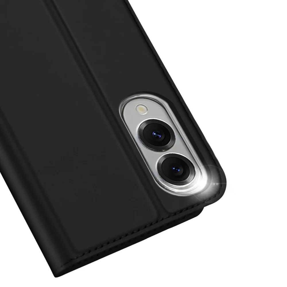 Dux Ducis Skin Pro Case for Samsung Galaxy S25 Edge with Flip and Card Slot - Blackeng