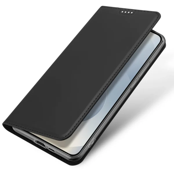 Dux Ducis Skin Pro Case for Samsung Galaxy S25 Edge with Flip and Card Slot - Blackeng
