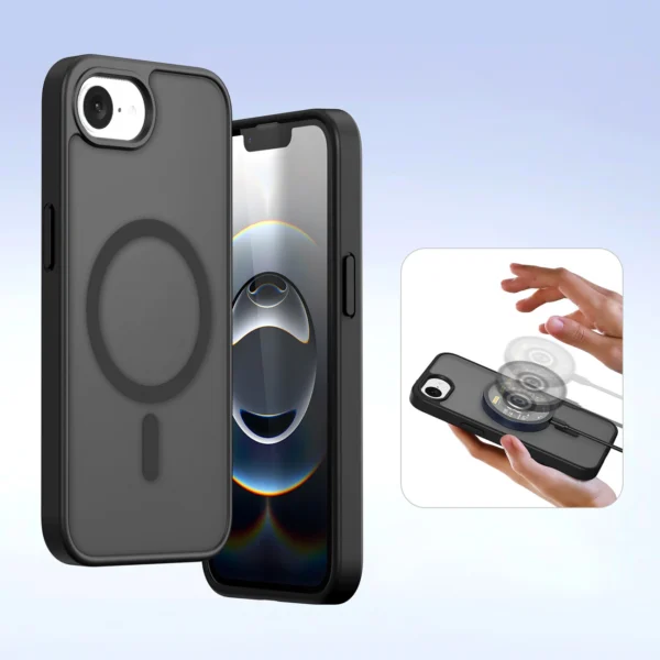 Dux Ducis Lawa iPhone 16e Leather Case with Detachable Magnetic Wallet - Blackeng
