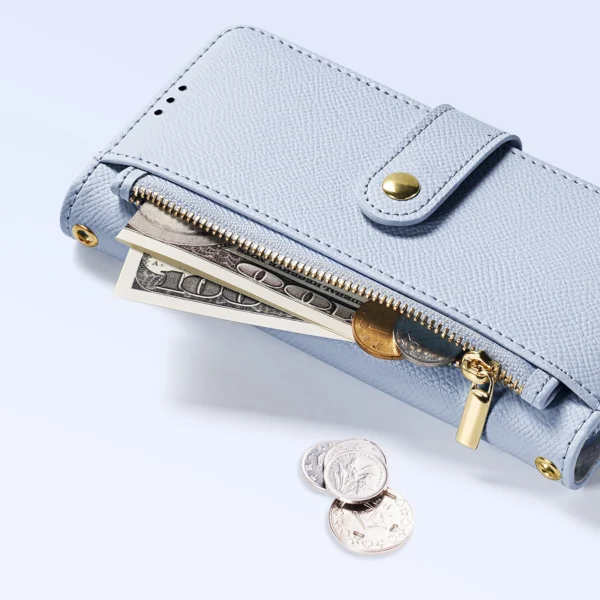 Dux Ducis Lawa iPhone 16e Leather Case with Detachable Magnetic Wallet - Blueeng