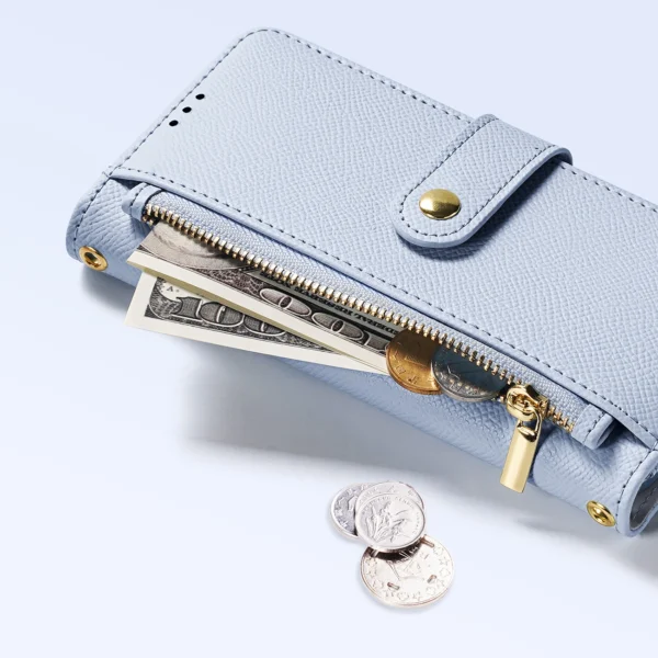Dux Ducis Lawa iPhone 16 Leather Case with Detachable Magnetic Wallet - Blueeng