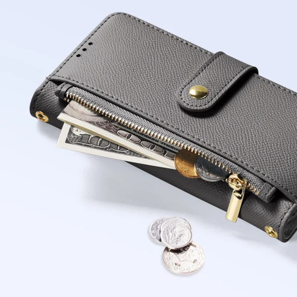 Dux Ducis Lawa iPhone 16 Pro Leather Case with Detachable Magnetic Wallet - Grayeng