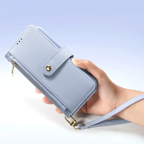 Dux Ducis Lawa iPhone 16 Pro Leather Case with Detachable Magnetic Wallet - Blueeng