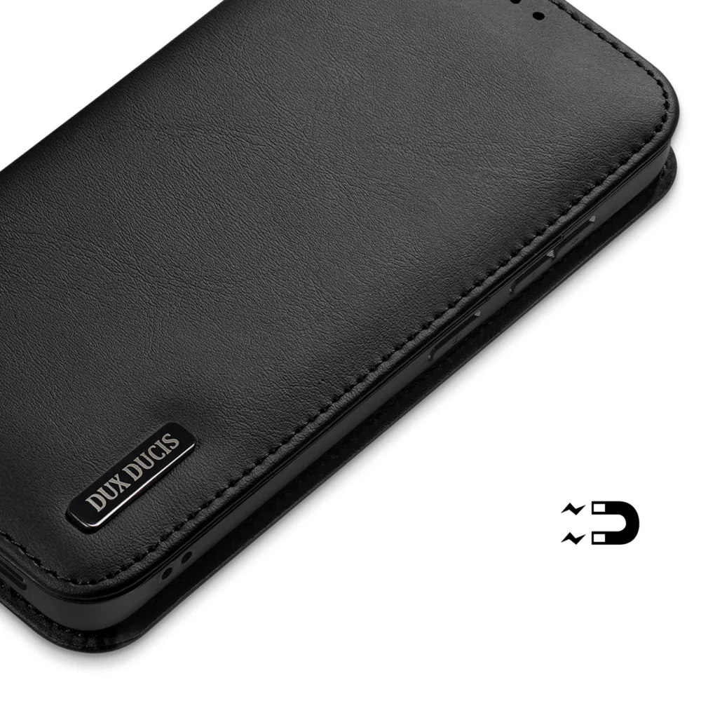 Dux Ducis Hivo Samsung Galaxy S25 Edge Case with Flip and RFID Protection - Blackeng