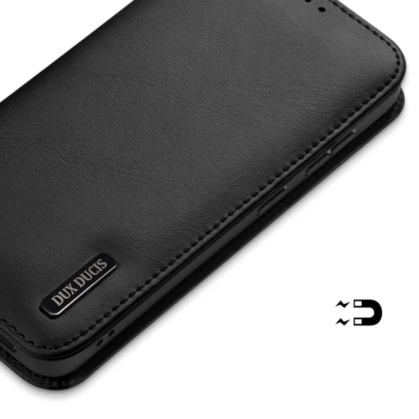 Dux Ducis Hivo Samsung Galaxy S25 Edge Case with Flip and RFID Protection - Blackeng