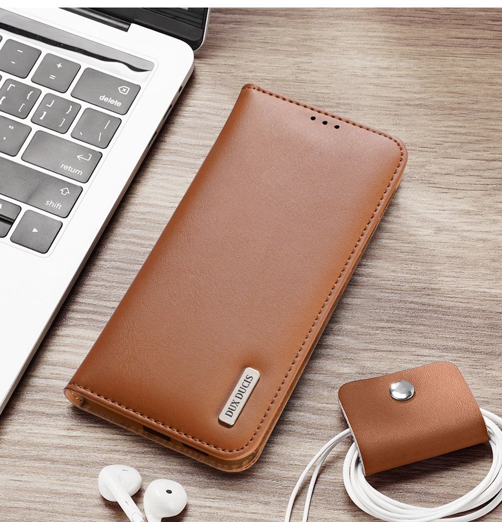 Dux Ducis Hivo Samsung Galaxy S25 Edge Case with Flip and RFID Protection - Browneng