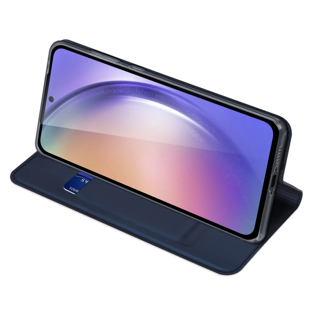 Dux Ducis Skin Pro Case for Samsung Galaxy A55 5G with Flip and Card Slot - Blueeng