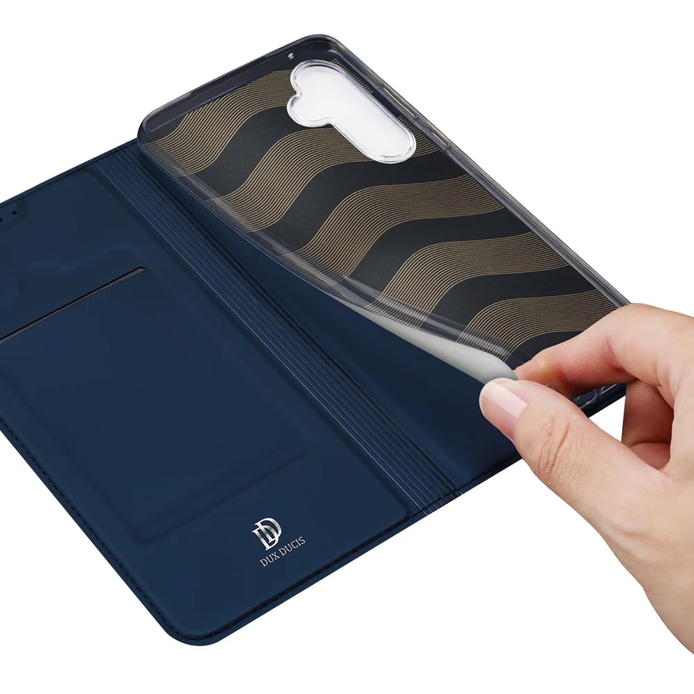 Dux Ducis Skin Pro Case for Samsung Galaxy A55 5G with Flip and Card Slot - Blueeng
