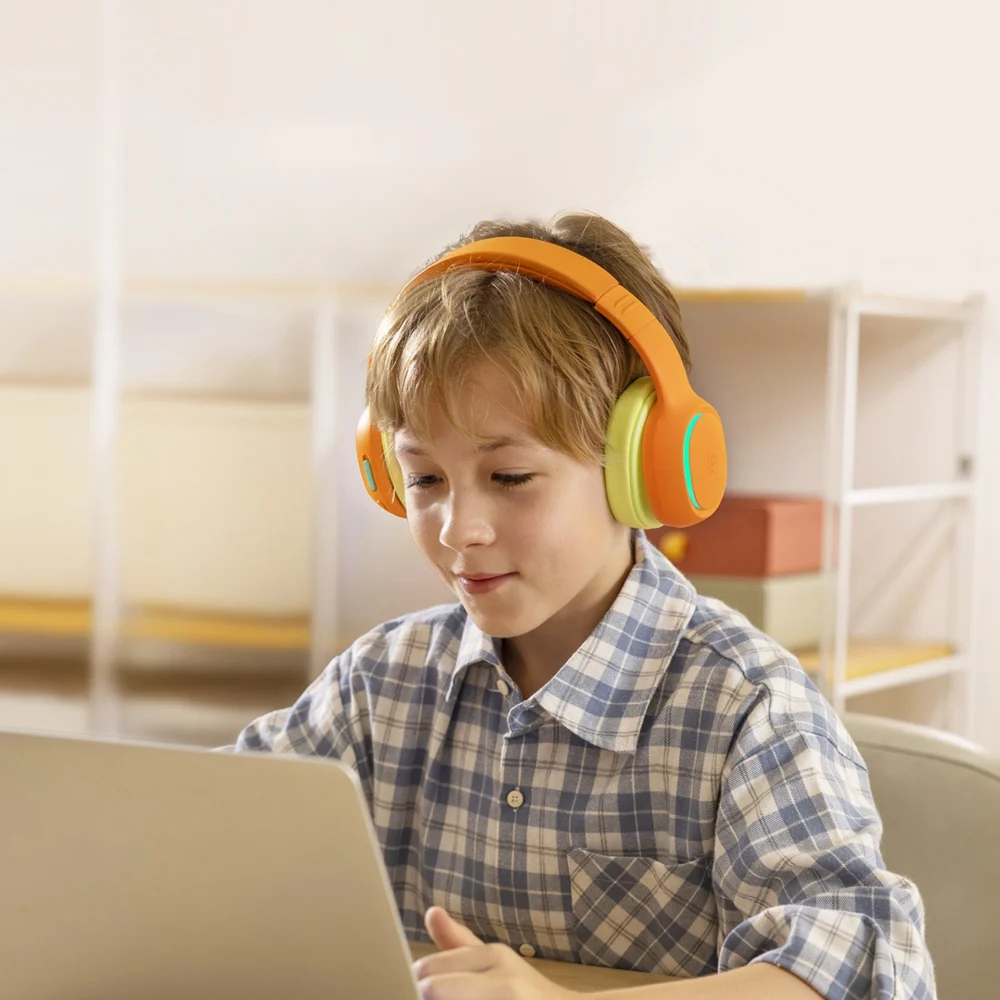 Tronsmart KH03 Wireless Headphones with ANC, for Kids, Safe - Orangeeng