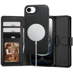 Tech-Protect Wallet MagSafe iPhone 16e Case - Matte Blackeng