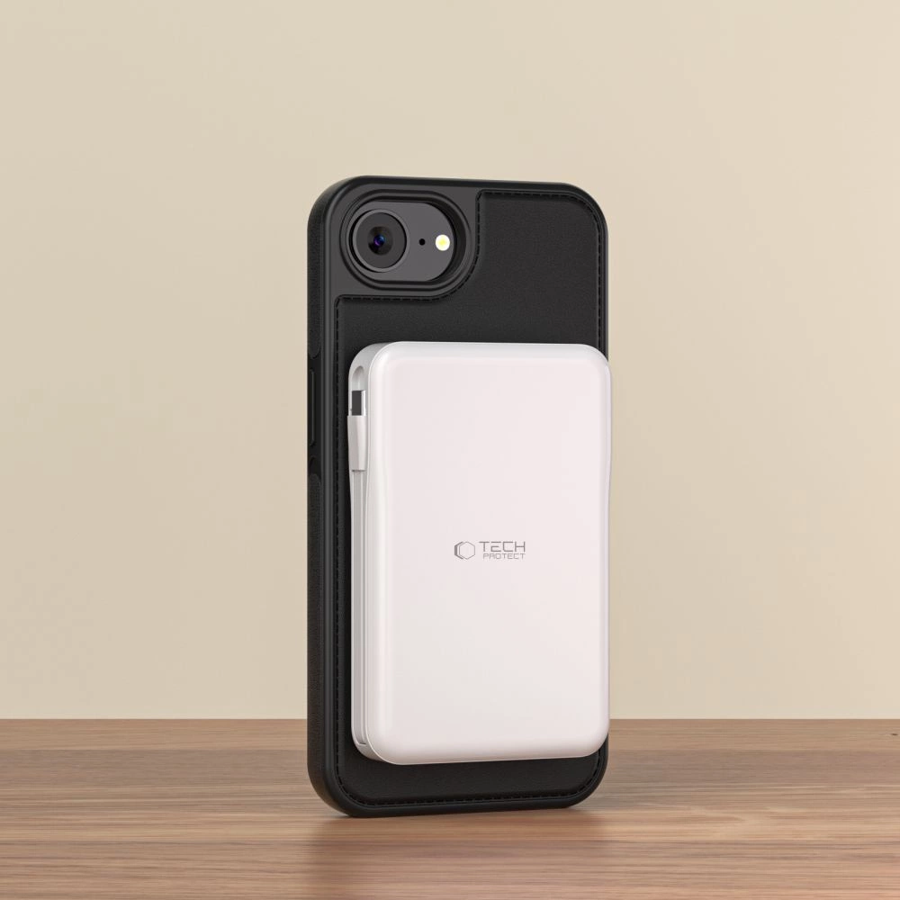 Tech-Protect Wallet MagSafe iPhone 16e Case - Matte Blackeng