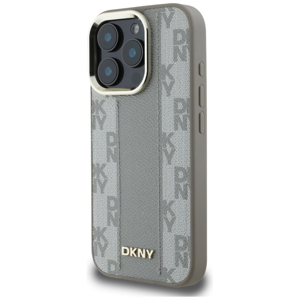 DKNY Checkered Pattern Magsafe iPhone 16 Pro Max Case - Beigeeng