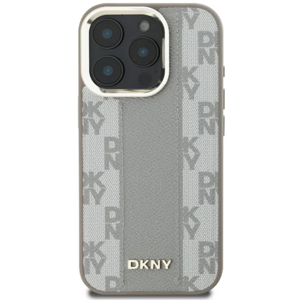 DKNY Checkered Pattern Magsafe iPhone 16 Pro Max Case - Beigeeng