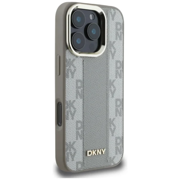 DKNY Checkered Pattern Magsafe iPhone 16 Pro Max Case - Beigeeng