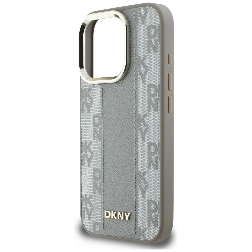 DKNY Checkered Pattern Magsafe iPhone 16 Pro Max Case - Beigeeng