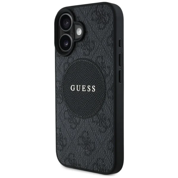 Guess 4G Circle Classic Logo MagSafe case for iPhone 16 - blackeng