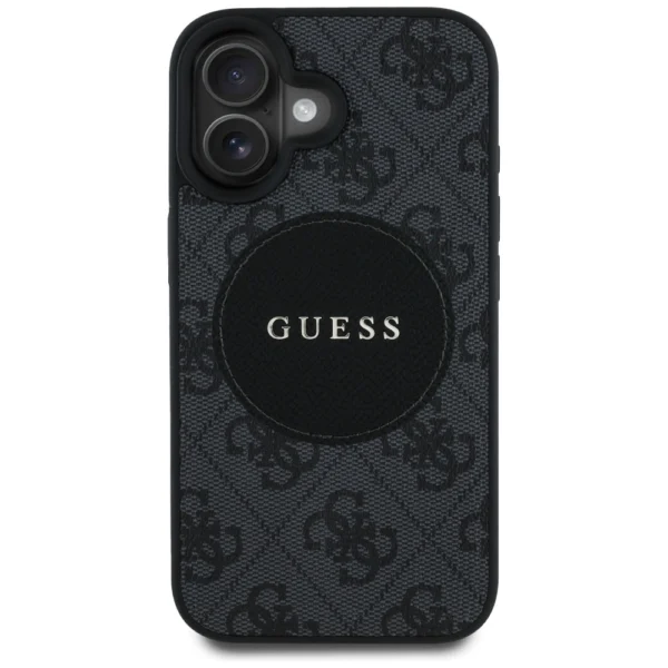 Guess 4G Circle Classic Logo MagSafe case for iPhone 16 - blackeng