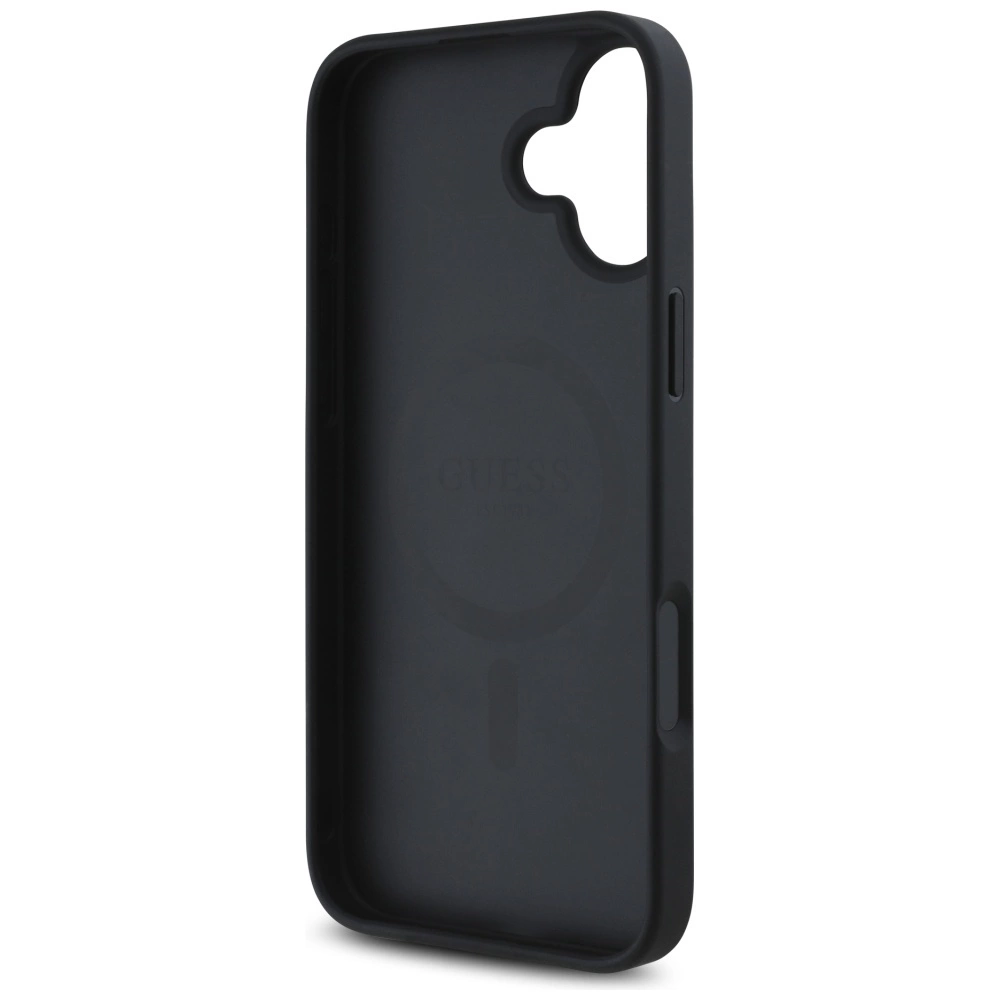 Guess 4G Circle Classic Logo MagSafe case for iPhone 16 - blackeng