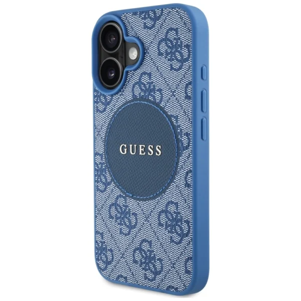 Guess 4G Circle Classic Logo MagSafe case for iPhone 16 - blueeng
