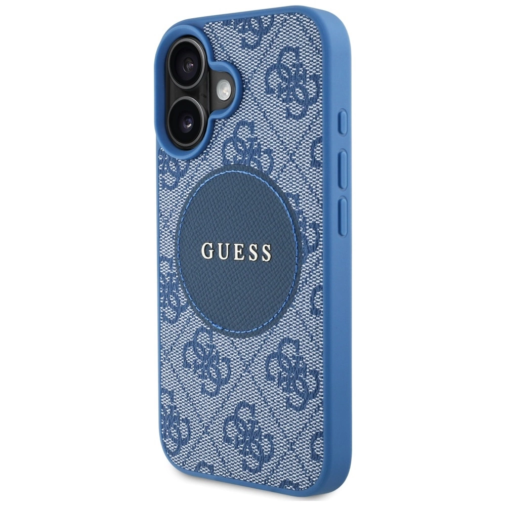 Guess 4G Circle Classic Logo MagSafe case for iPhone 16 - blueeng