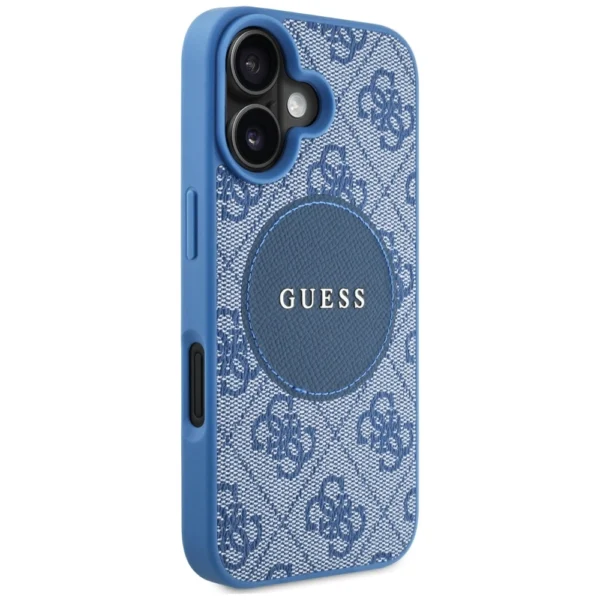Guess 4G Circle Classic Logo MagSafe case for iPhone 16 - blueeng