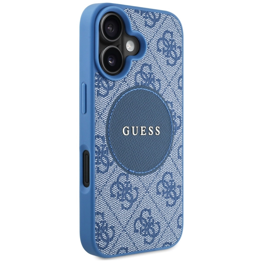 Guess 4G Circle Classic Logo MagSafe case for iPhone 16 - blueeng