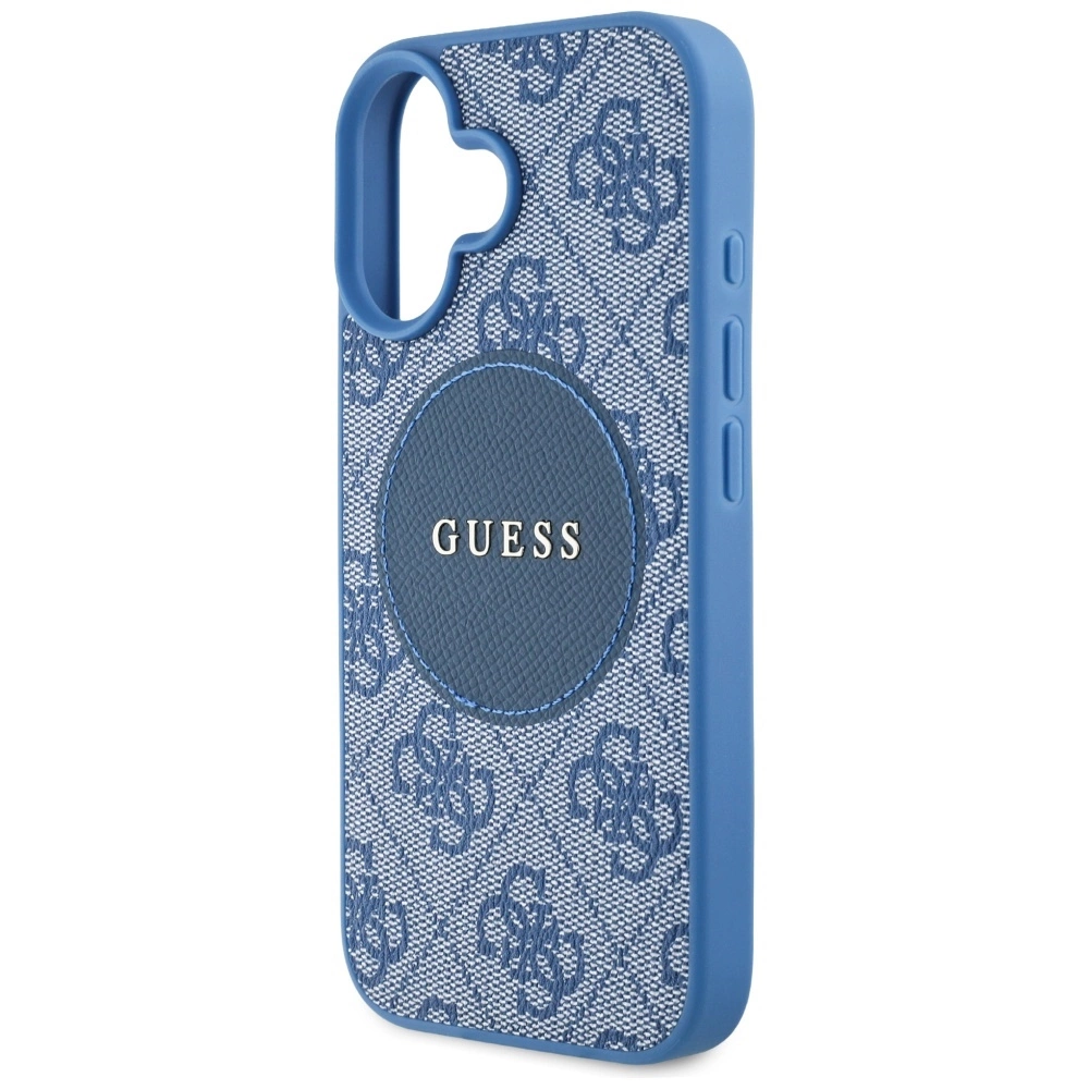 Guess 4G Circle Classic Logo MagSafe case for iPhone 16 - blueeng