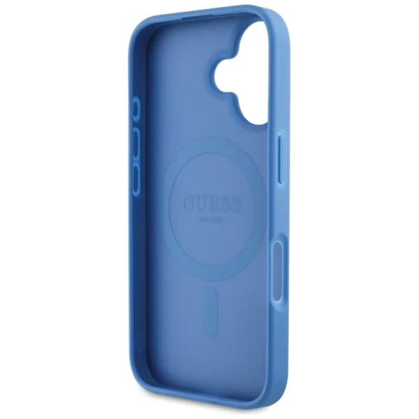 Guess 4G Circle Classic Logo MagSafe case for iPhone 16 - blueeng