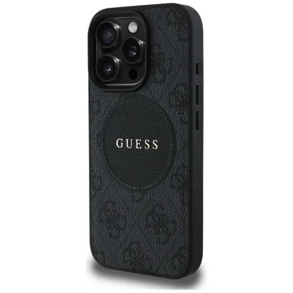 Guess 4G Circle Classic Logo MagSafe case for iPhone 16 Pro - blackeng