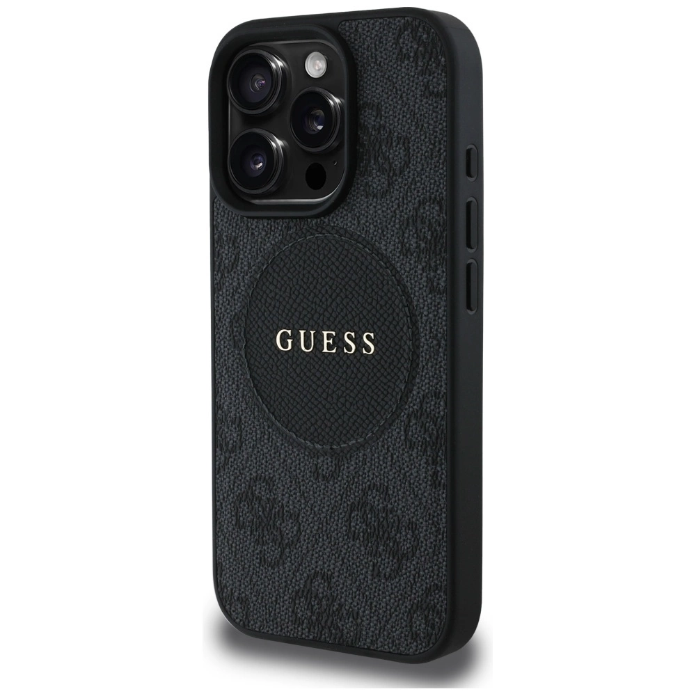 Guess 4G Circle Classic Logo MagSafe case for iPhone 16 Pro - blackeng