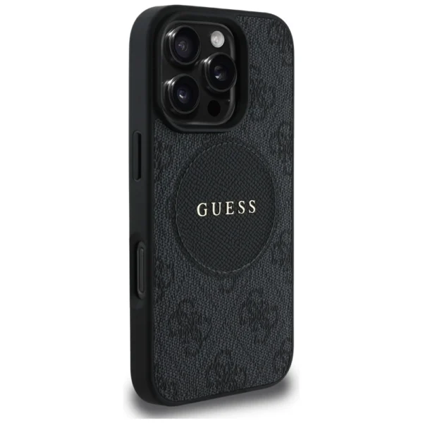 Guess 4G Circle Classic Logo MagSafe case for iPhone 16 Pro - blackeng