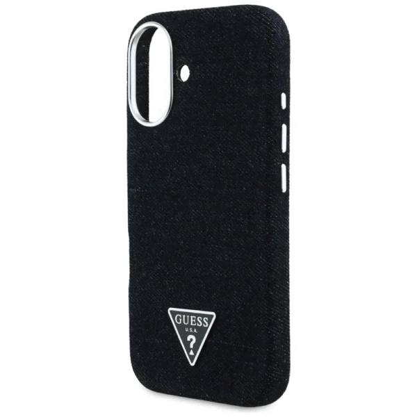 Guess Denim Triangle Logo MagSafe case for iPhone 16 - blackeng