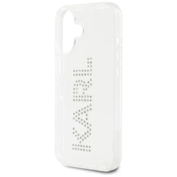 Karl Lagerfeld IML Rhinestones Logo iPhone 16 Case - Transparenteng