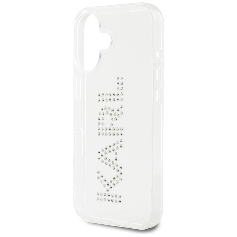 Karl Lagerfeld IML Rhinestones Logo iPhone 16 Case - Transparenteng