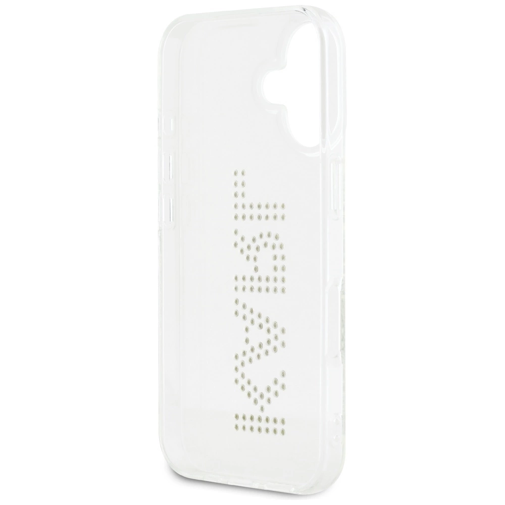 Karl Lagerfeld IML Rhinestones Logo iPhone 16 Case - Transparenteng