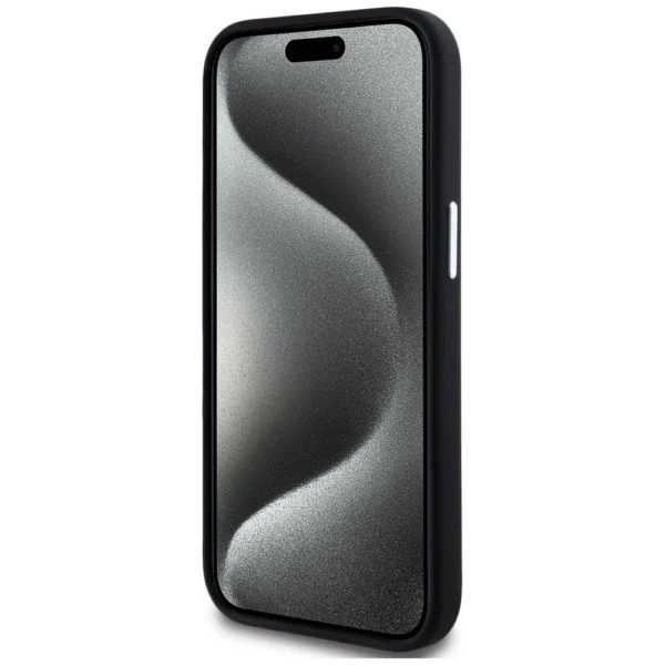 Karl Lagerfeld Silicone Metal Script Logo iPhone 15 Case - Blackeng