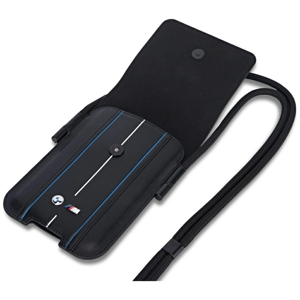 BMW Phone Pouch Blue Stripes Phone Bag - Blackeng